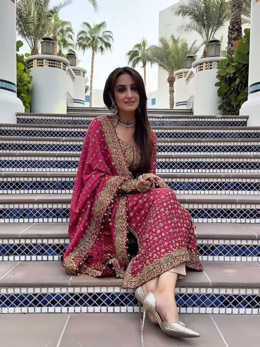 Alternative view of Shrenz Shocking Pink Formal Collection Chiffon Replica