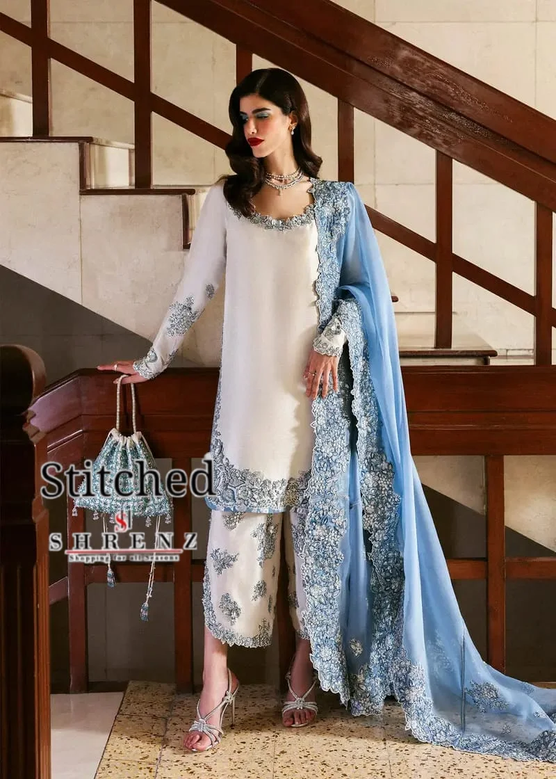 Shrenz 3 Piece Stitched Sheesha Silk Pret Collection