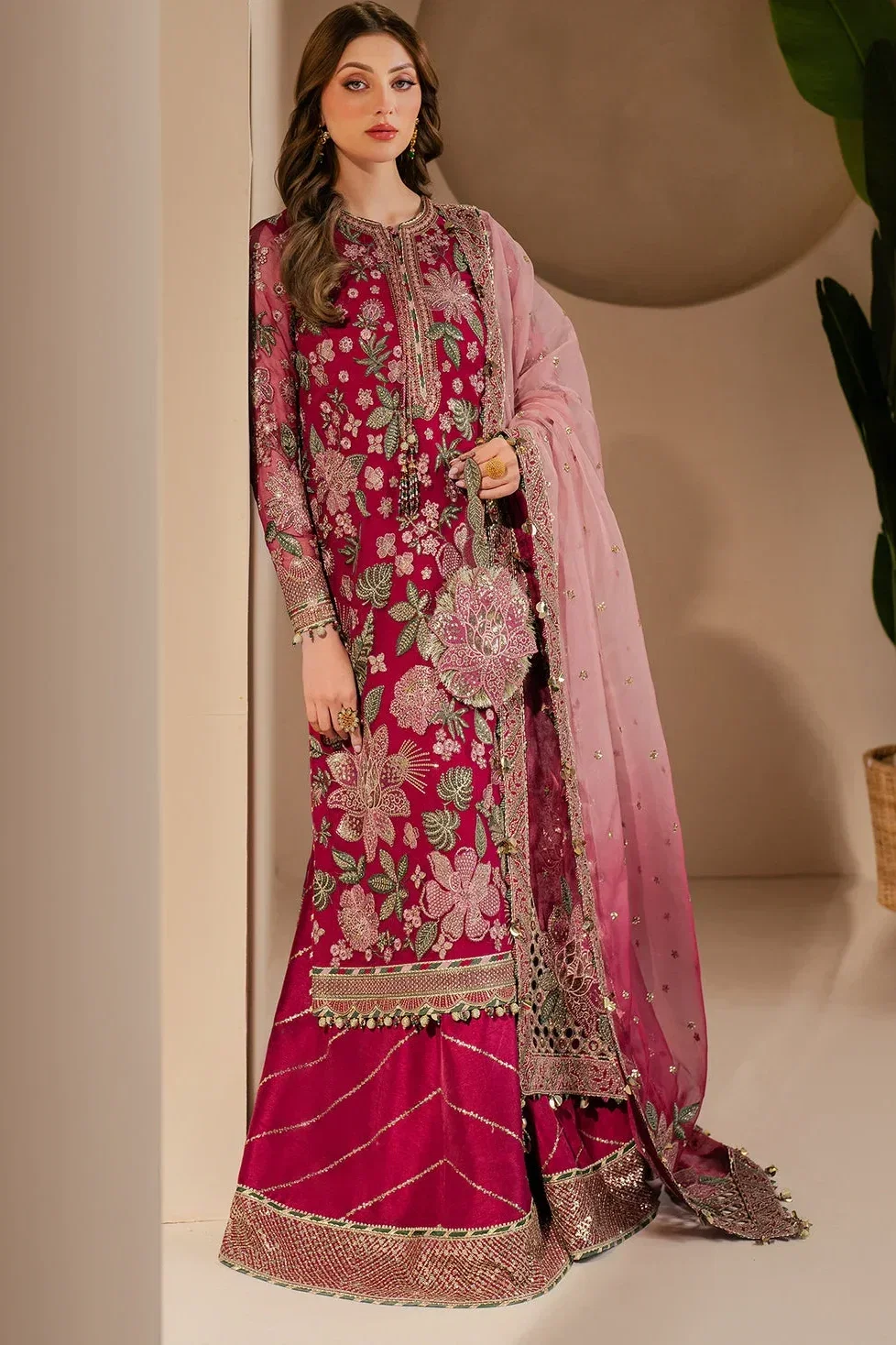 Jazmin Shocking Pink Formal Collection Chiffon Replica