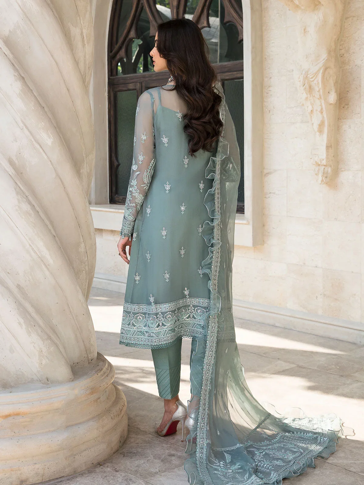 Gulaal Mint Formal Collection Chiffon Replica - Image 2