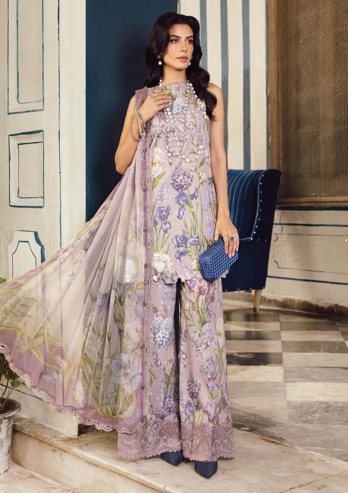 Maria B Pink Digital Printed Silk Collection Replica