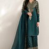 Jazmin Bottle Green Formal Collection Indian Raw Silk Replica