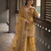 Nameera By Farooq Mustard Gharara Collection Net Replica