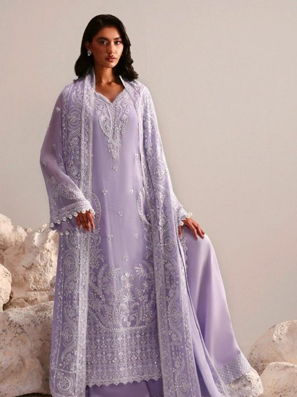 Afrozeh Mauve Cotton Collection Replica