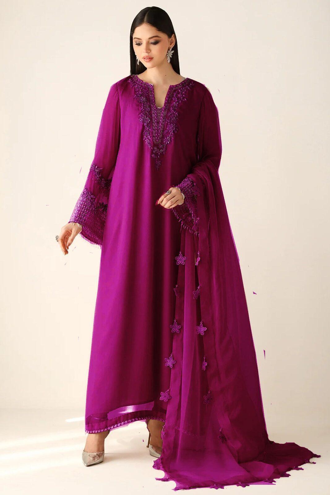 Baroque Magenta Formal Collection Chiffon Replica