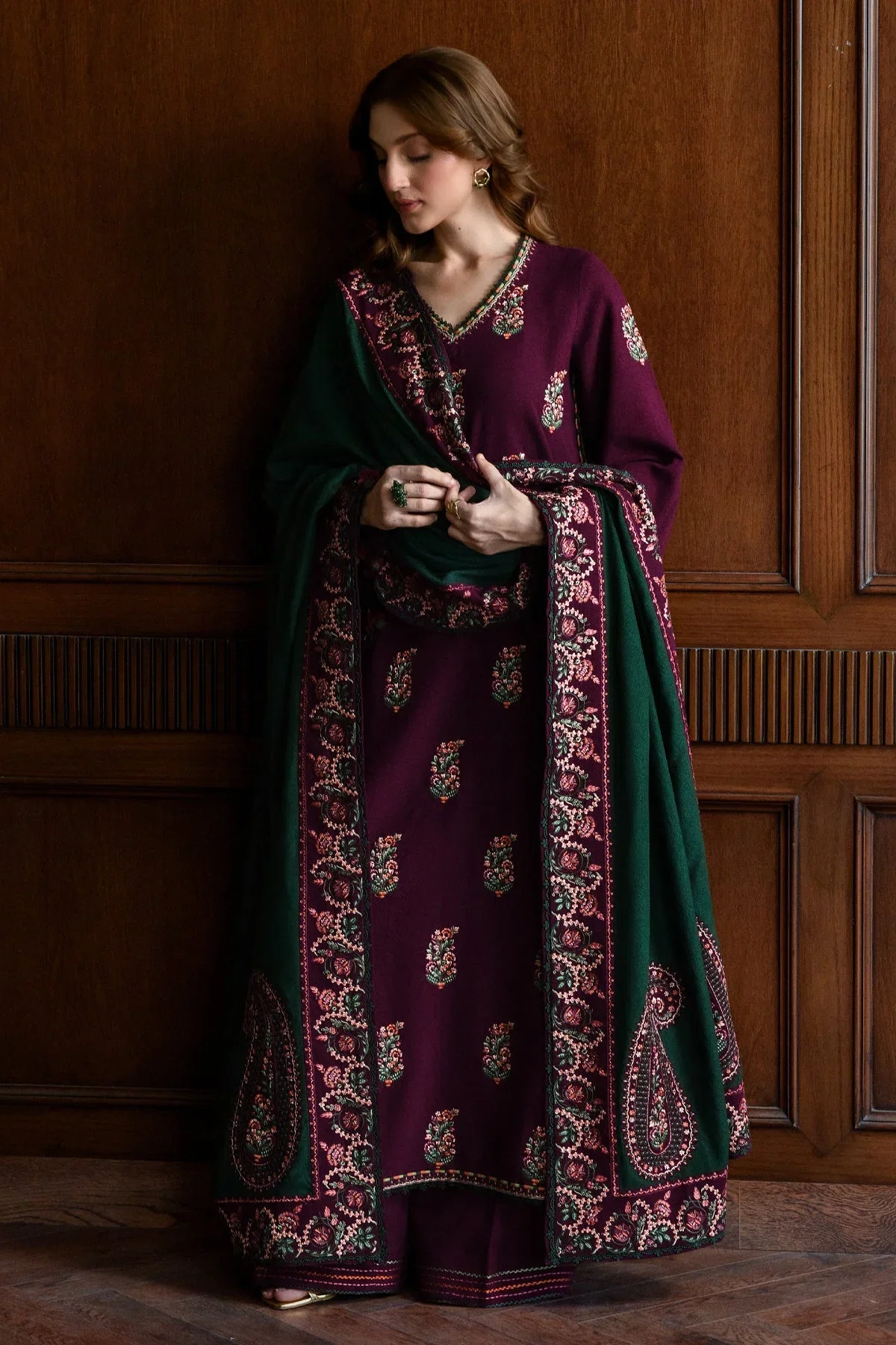 Batik Maroon Formal Cotton Collection Replica