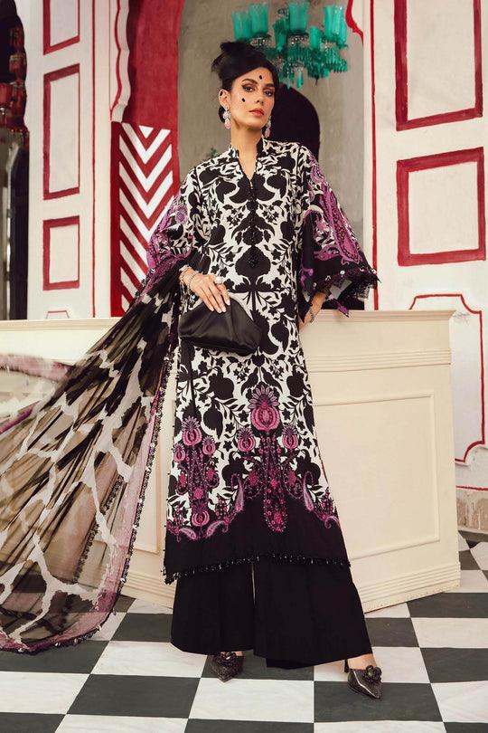 Maria B White Digital Printed Silk Collection Replica