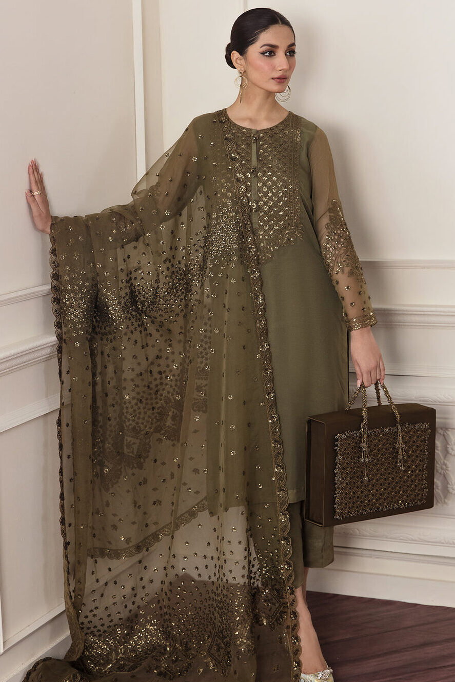 Baroque Mehendi Formal Collection Chiffon Replica