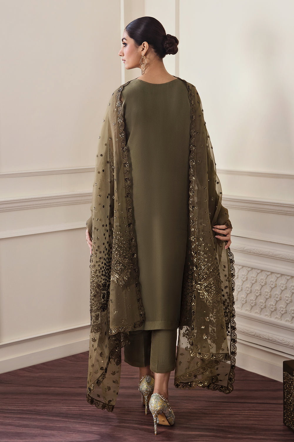 Baroque Mehendi Formal Collection Chiffon Replica - Image 3