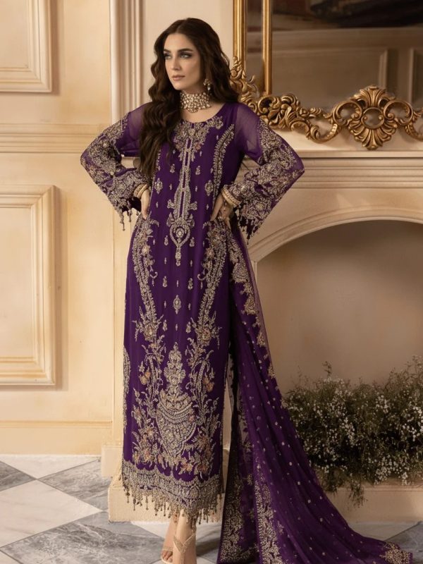 Charizma Purple Formal Collection Chiffon Replica