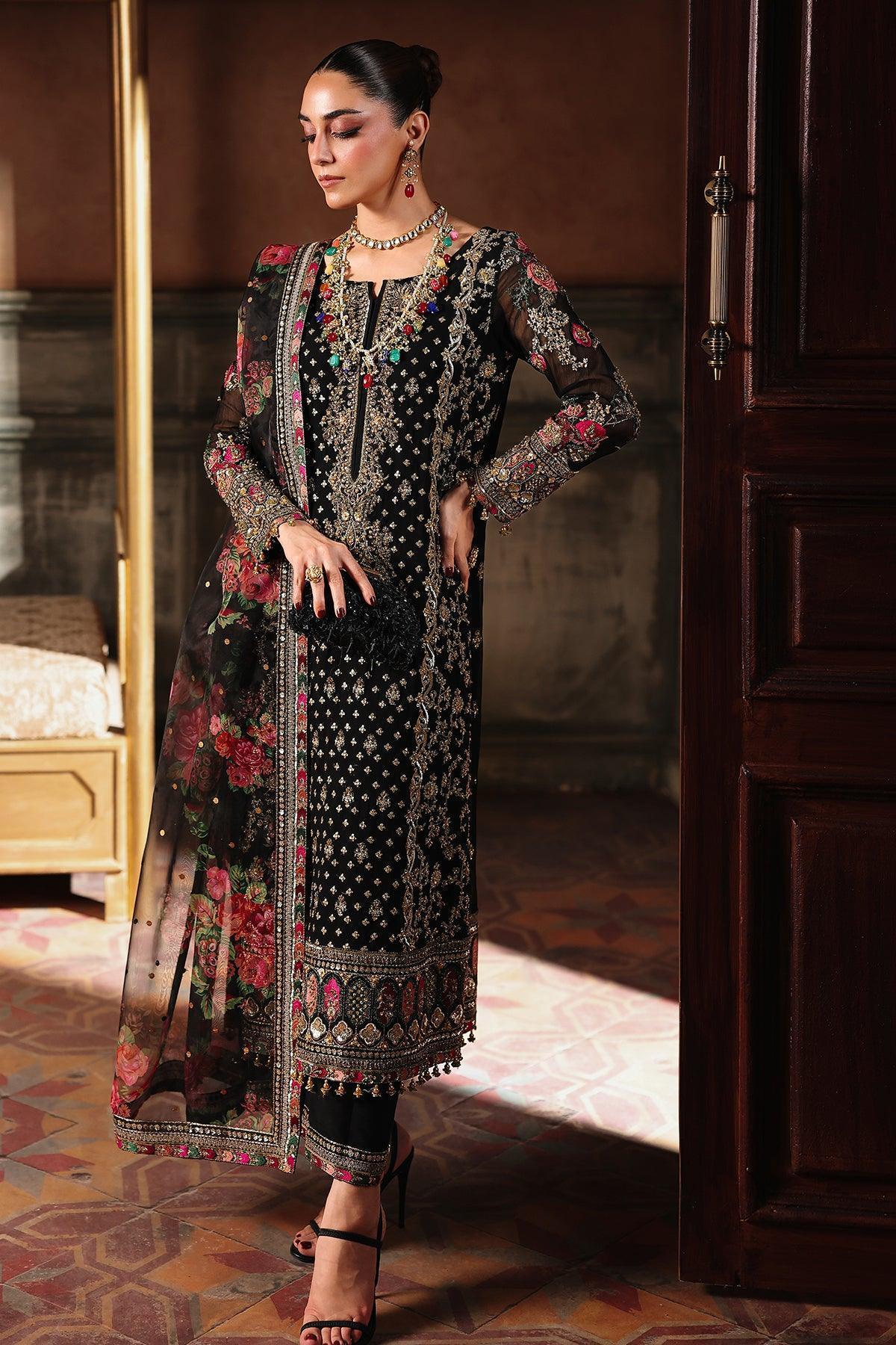 Charizma Jet Black Formal Collection Chiffon Replica