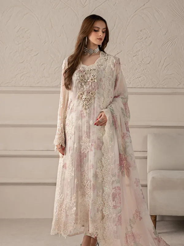 Maria B White Formal Collection Chiffon Replica