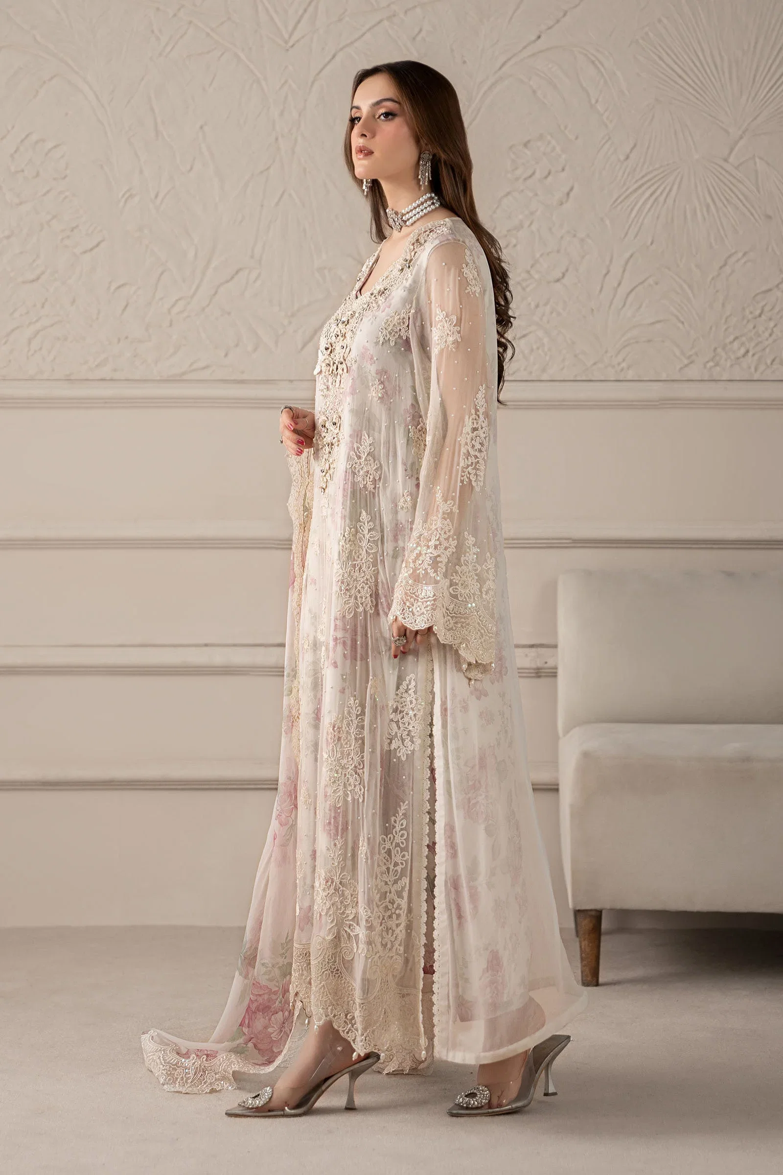 Alternative view of Maria B White Formal Collection Chiffon Replica