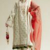 Zara Shahjahan White Formal Collection Raw Silk Replica