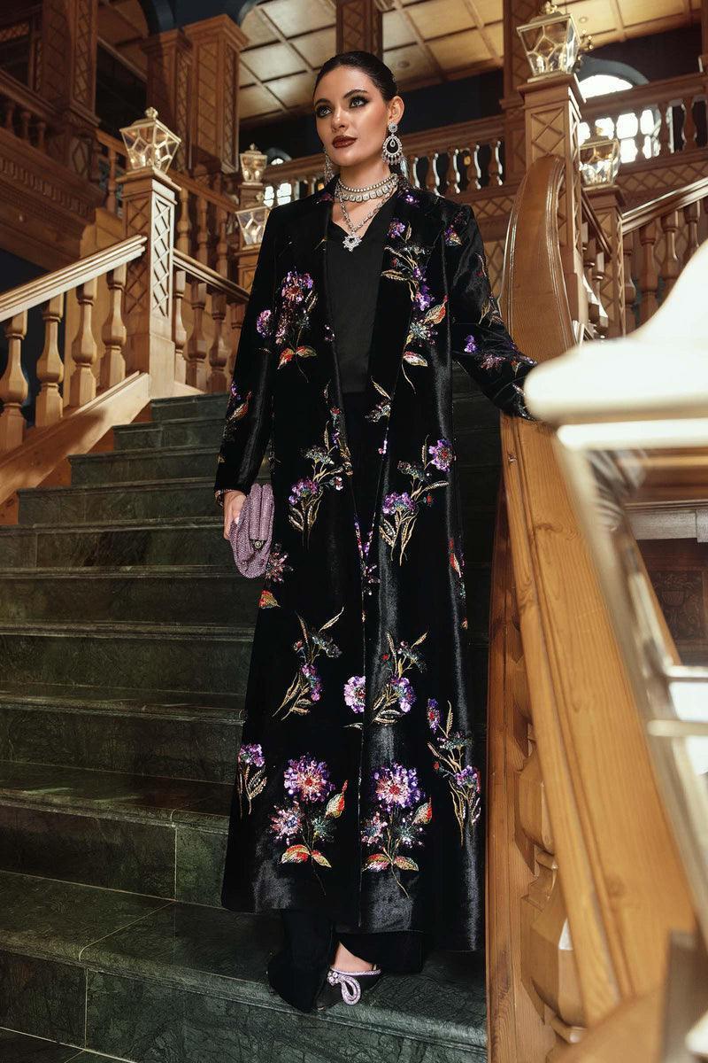Alternative view of Maria B Jet Black Winter Collection Palachi Velvet Replica