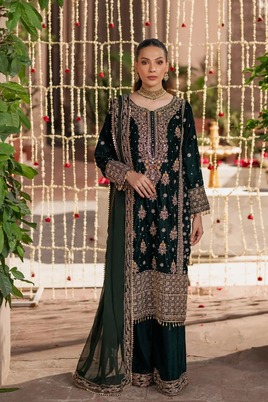 Hassen's Bottle Green Formal Collection Velvet Replica