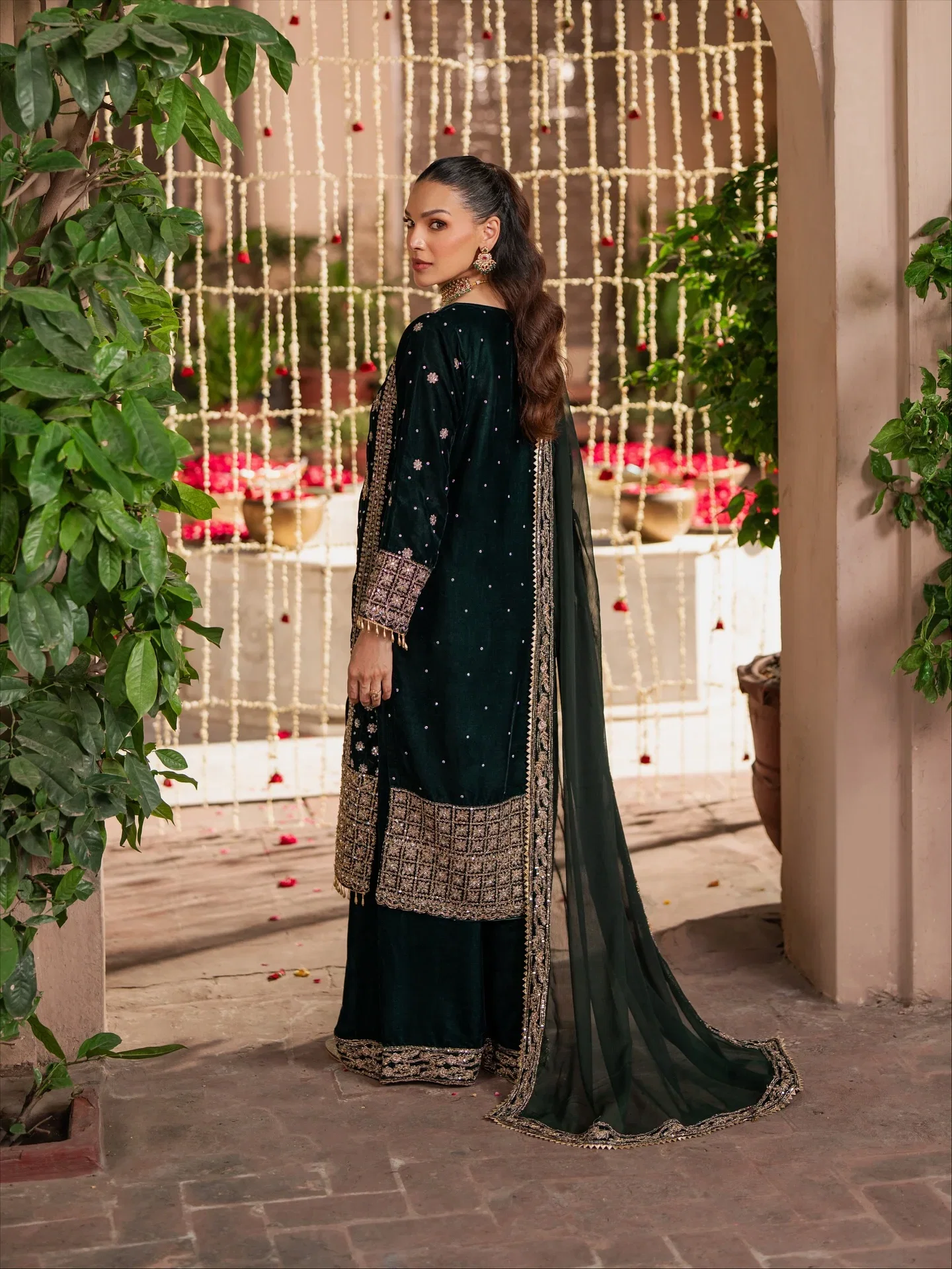 Alternative view of Hassen's Bottle Green Formal Collection Velvet Replica