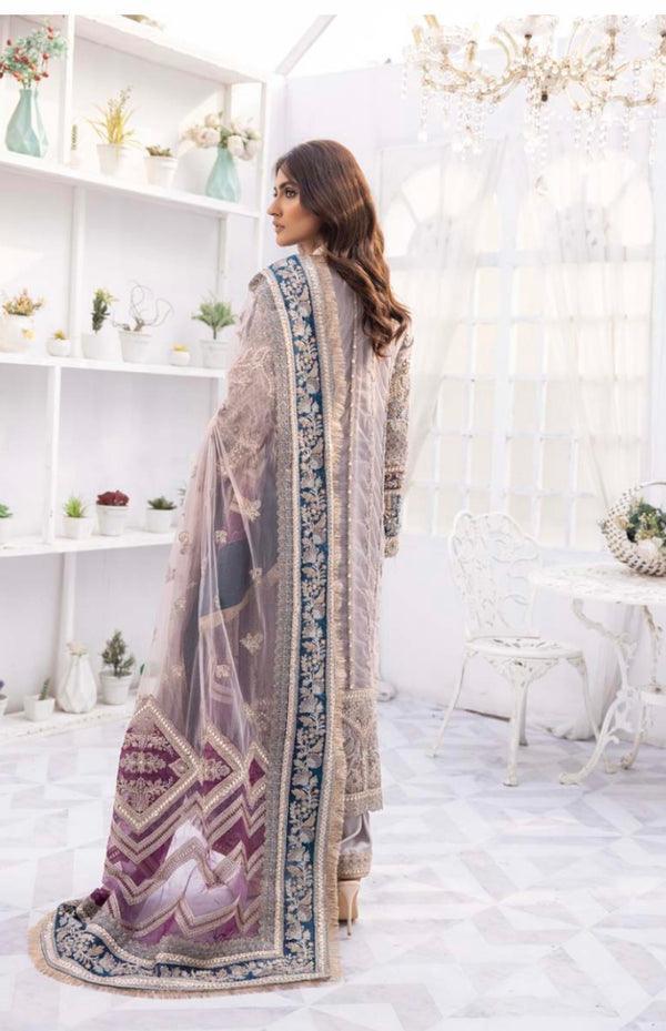 Alternative view of Imrozia Mauve Bridal Collection Net Replica