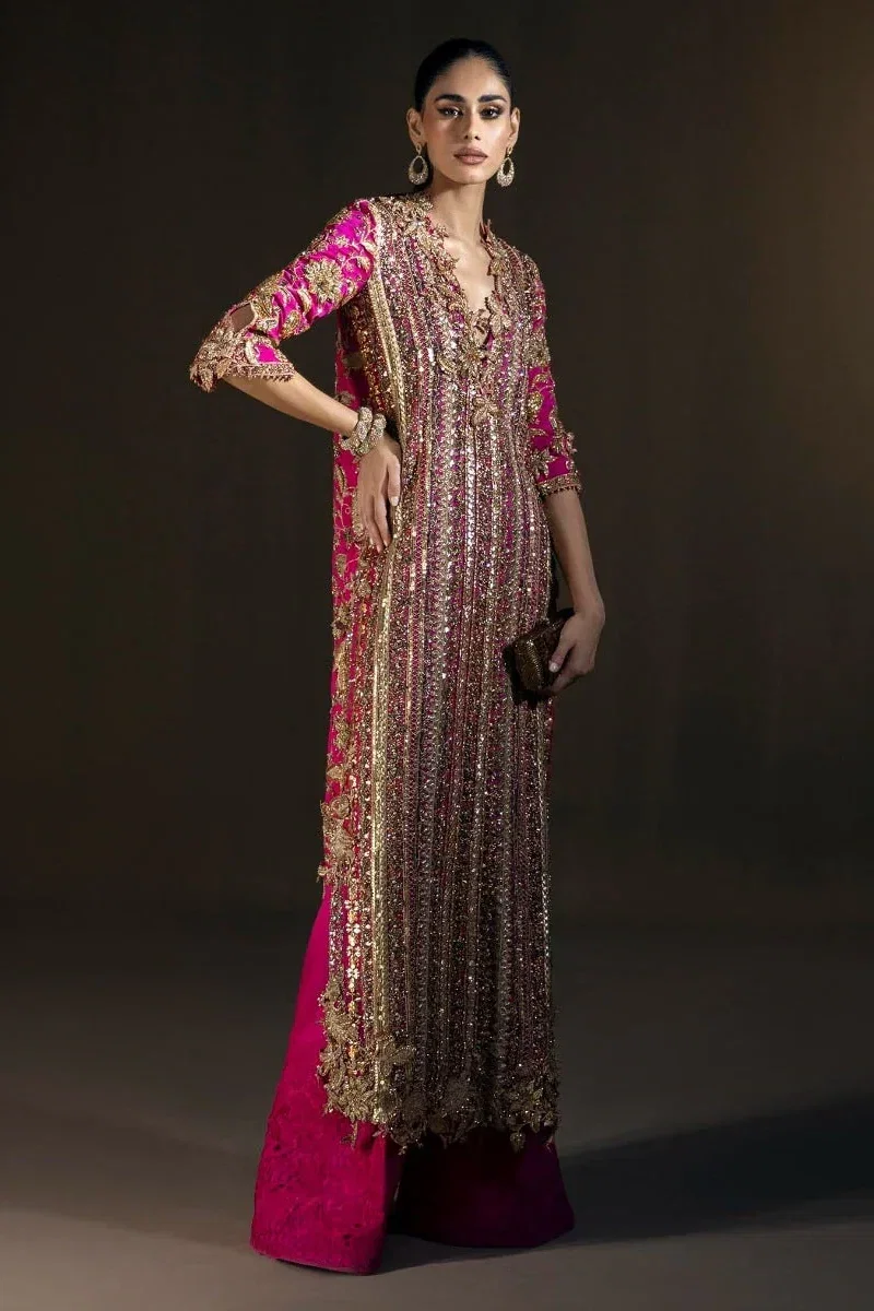 Sana Safinaz Shocking Formal Collection Indian Raw Silk Replica