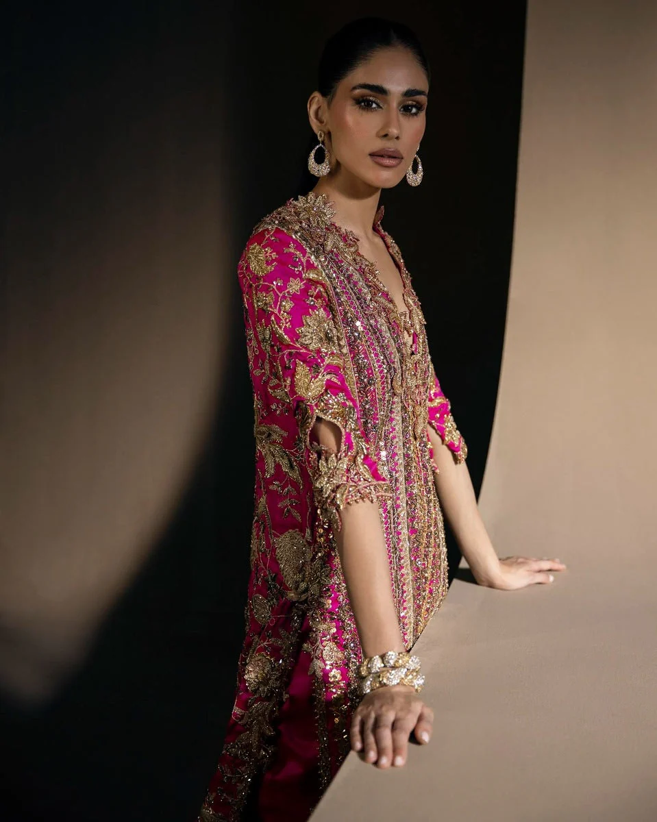 Sana Safinaz Shocking Formal Collection Indian Raw Silk Replica - Image 3