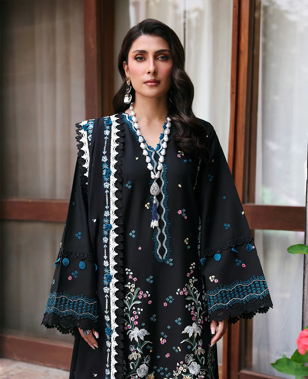 Alternative view of Republic Black Luxury Lawn Collection Replica