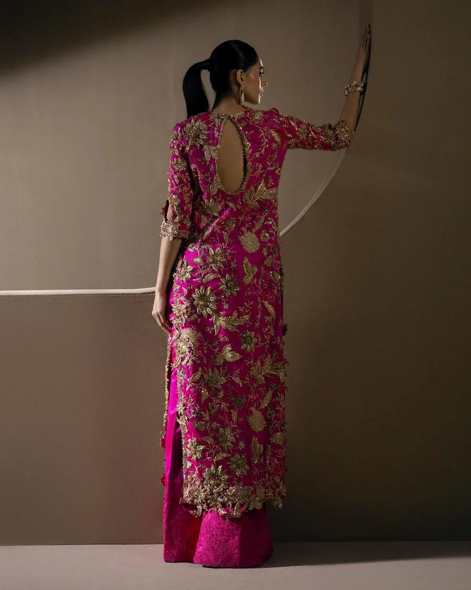 Alternative view of Sana Safinaz Shocking Formal Collection Indian Raw Silk Replica