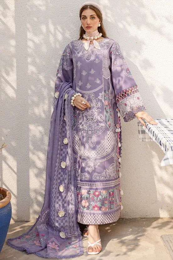 Monaco By Parishay Mauve Luxury Lawn Collection Replica