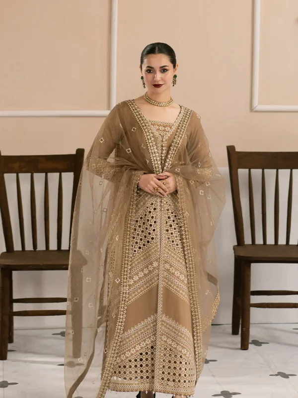 Maryum N Maria Brown Lawn Collection Replica