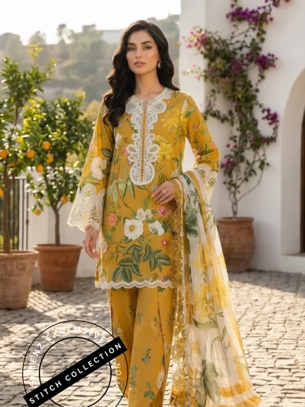 Shrenz 3 Piece Stitched Lawn Pret Collection
