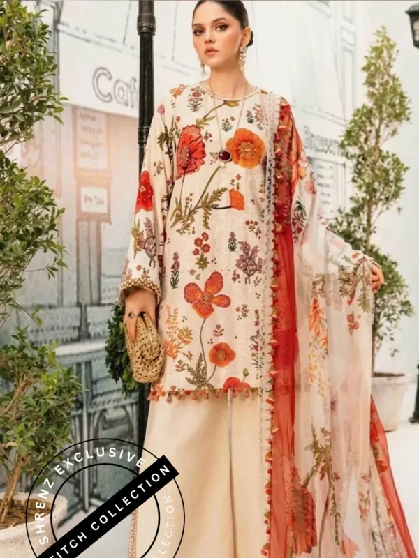 Shrenz 3 Piece Stitched Lawn Pret Collection