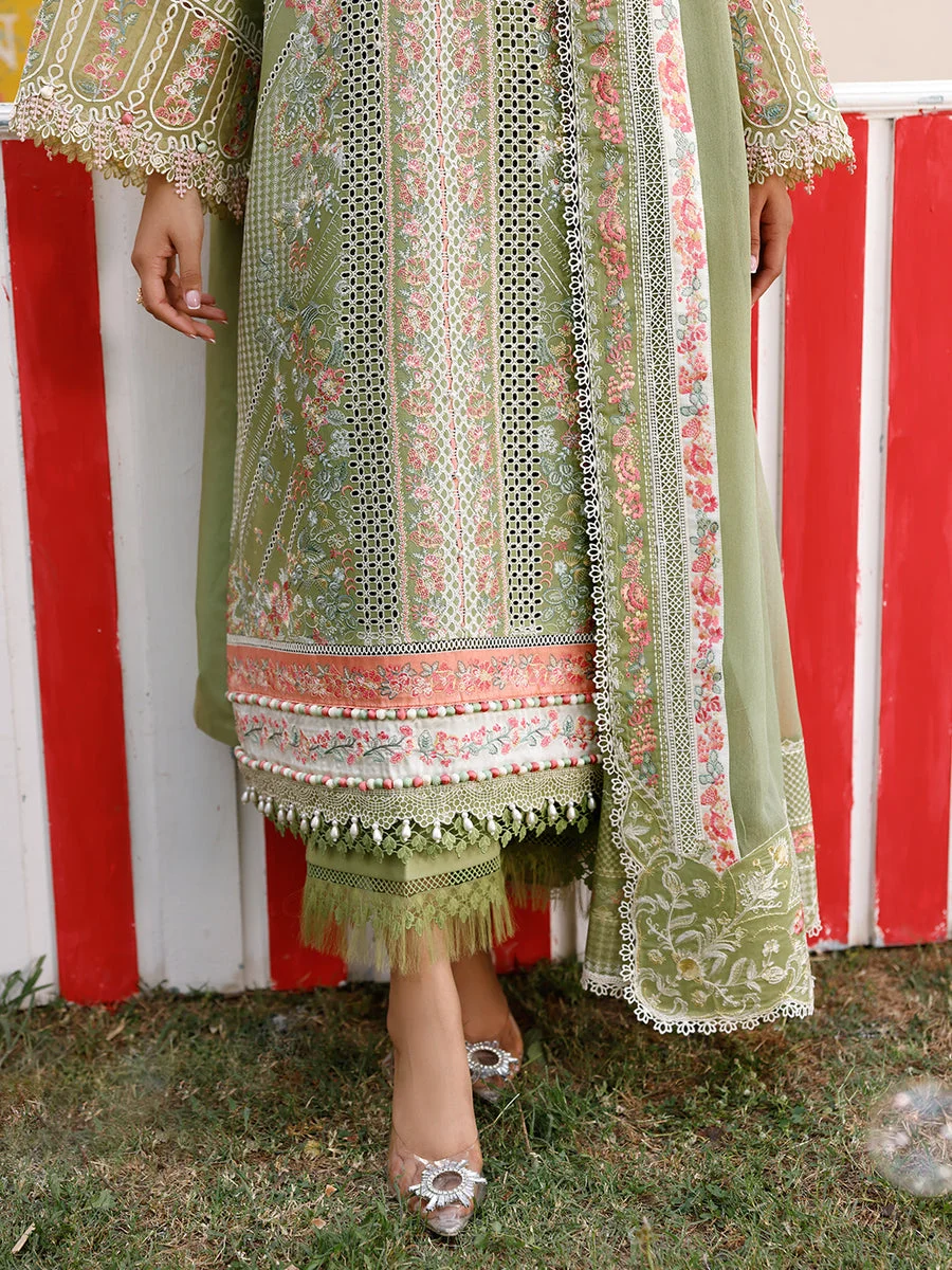 Bin Ilyas Pista Green Luxury Lawn Collection Replica - Image 3