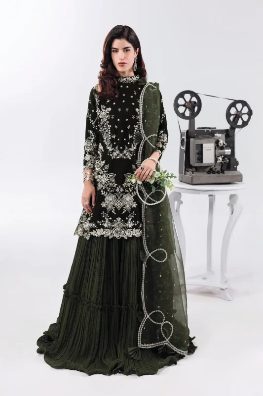 Sardinia Olive Green Luxury Winter Collection Velvet Replica