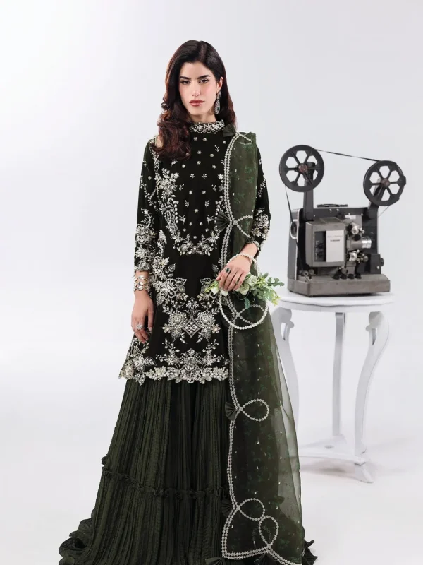 Sardinia Olive Green Luxury Winter Collection Velvet Replica