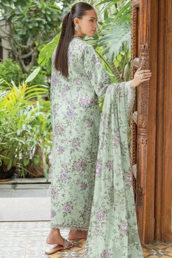 Zainab Chottani Seagreen Printed Lawn Collection Replica - Image 2