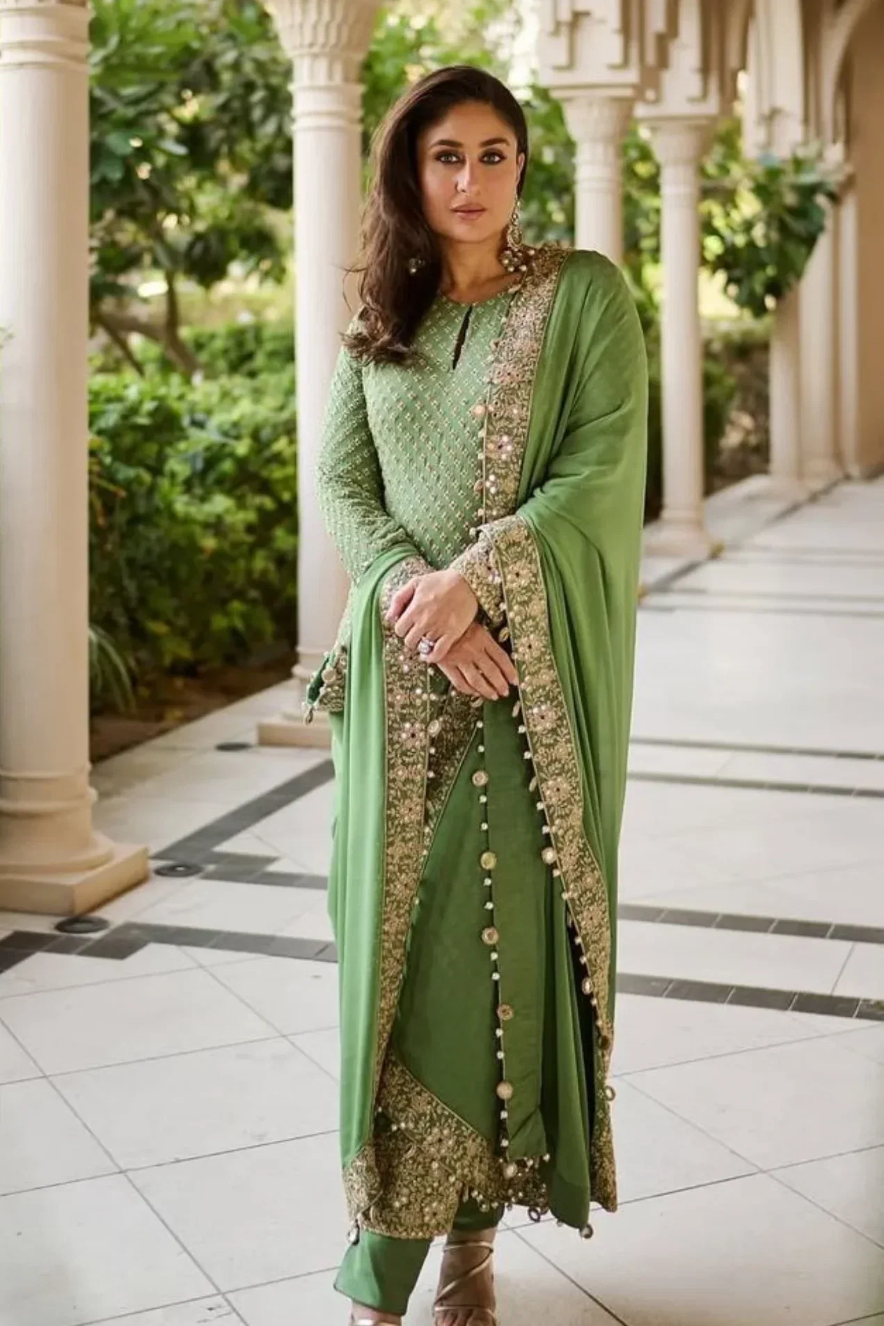 Kareena Kapoor Pistachio Formal Collection Chiffon Replica