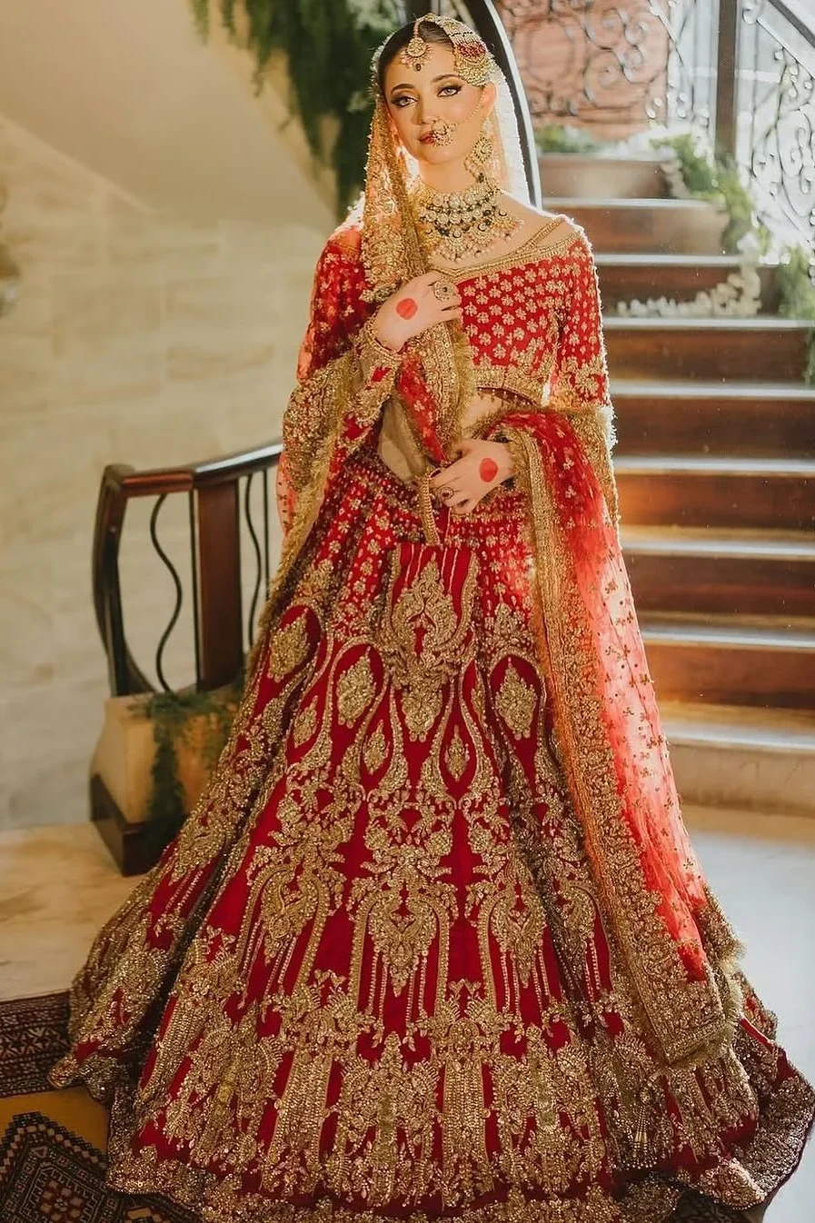 Maha Wajahat Red Bridal Collection Chiffon Replica