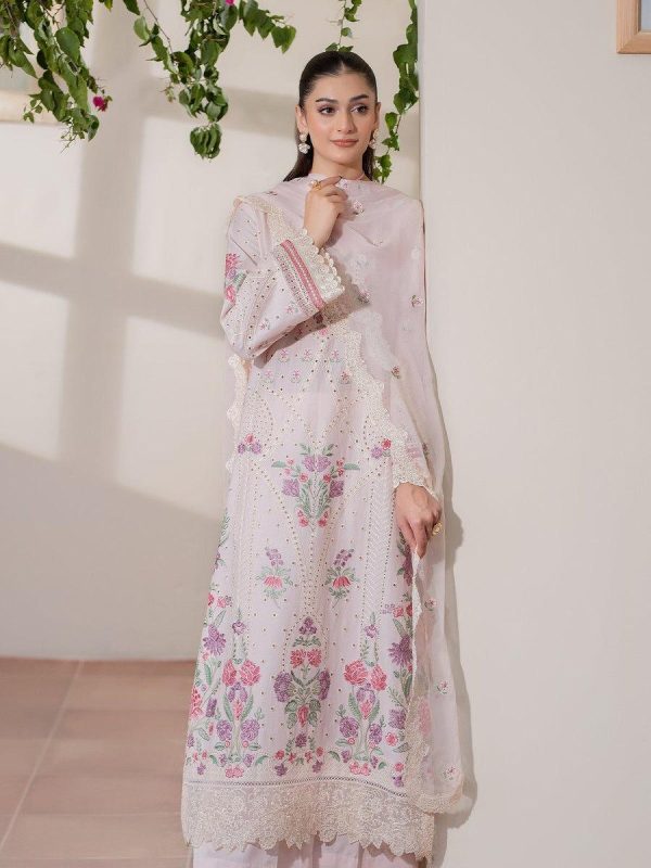Nameera By Faroooq Baby Pink Lawn Collection Replica
