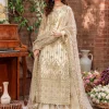 Akbar Aslam Off-White Bridal Collection Chiffon Replica