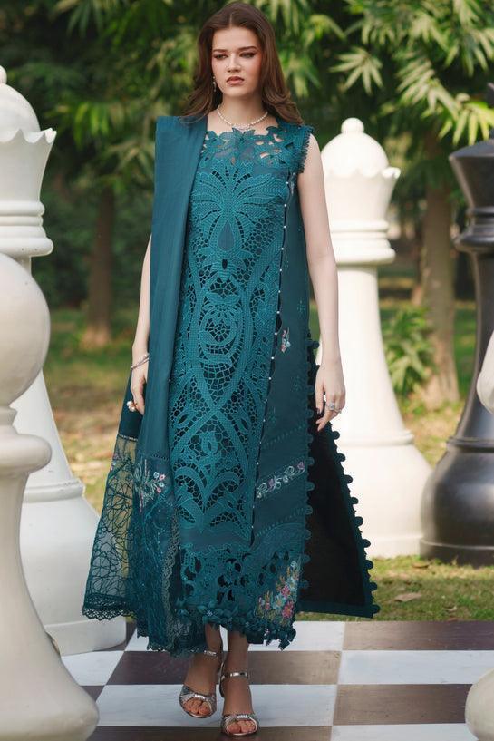Alternative view of Parishay Zinc Green Luxury Lawn Collection Replica