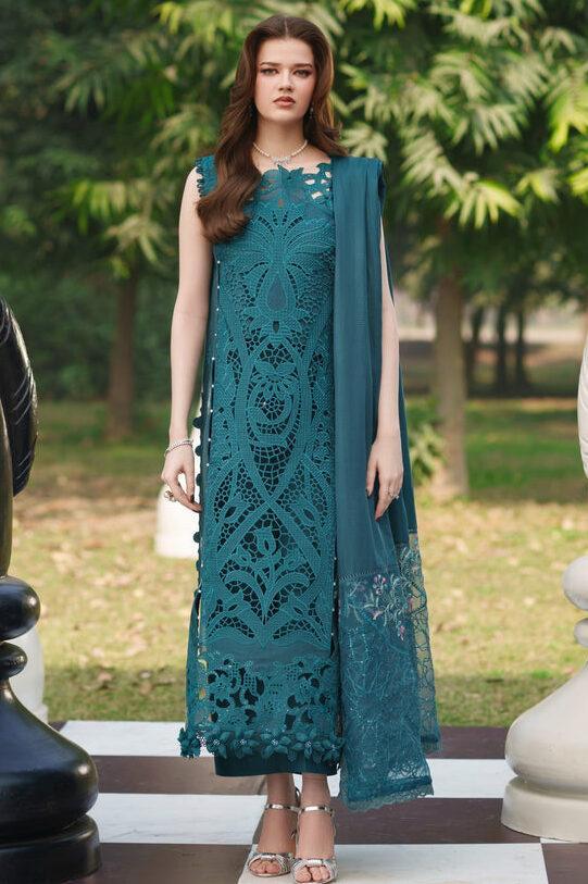 Parishay Zinc Green Luxury Lawn Collection Replica