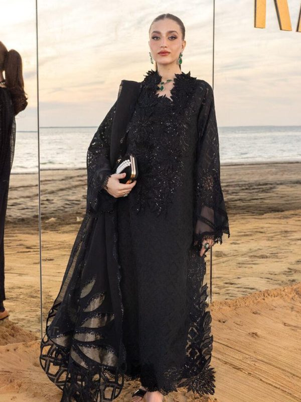 Rang Rasiya Jet Black Luxury Lawn Collection Replica