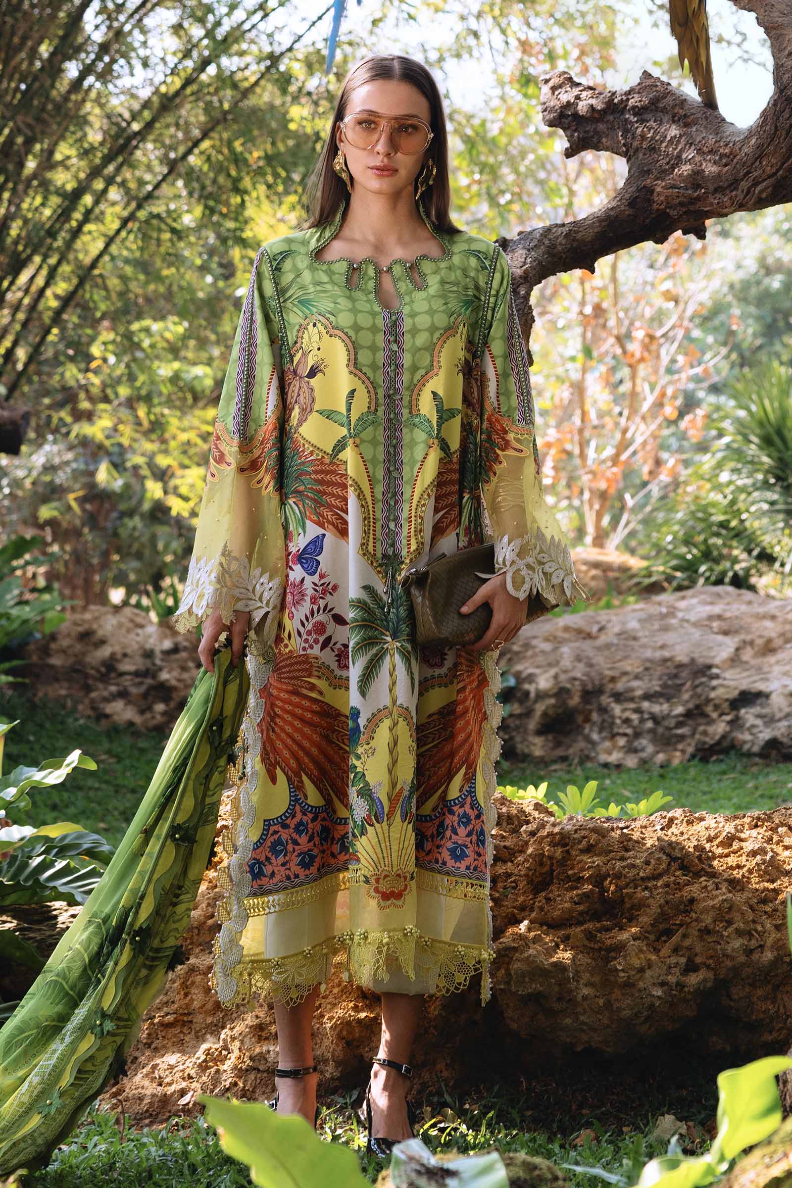 Maria B Mprint Green Printed Lawn Collection Replica