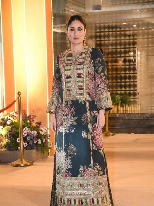 Sabyasachi Zinc Blue Luxury Printed Lawn Collection Replica