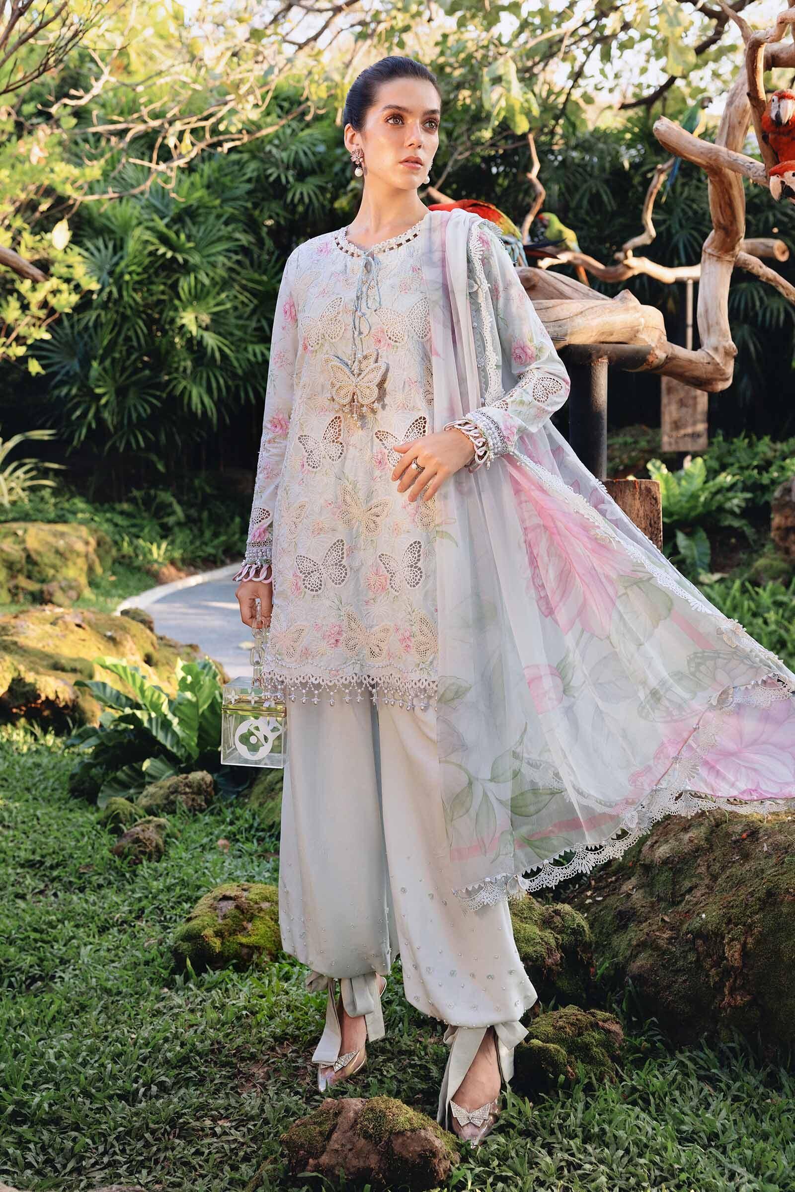 Maria B Grey Luxury Printed Lawn Collection Replica