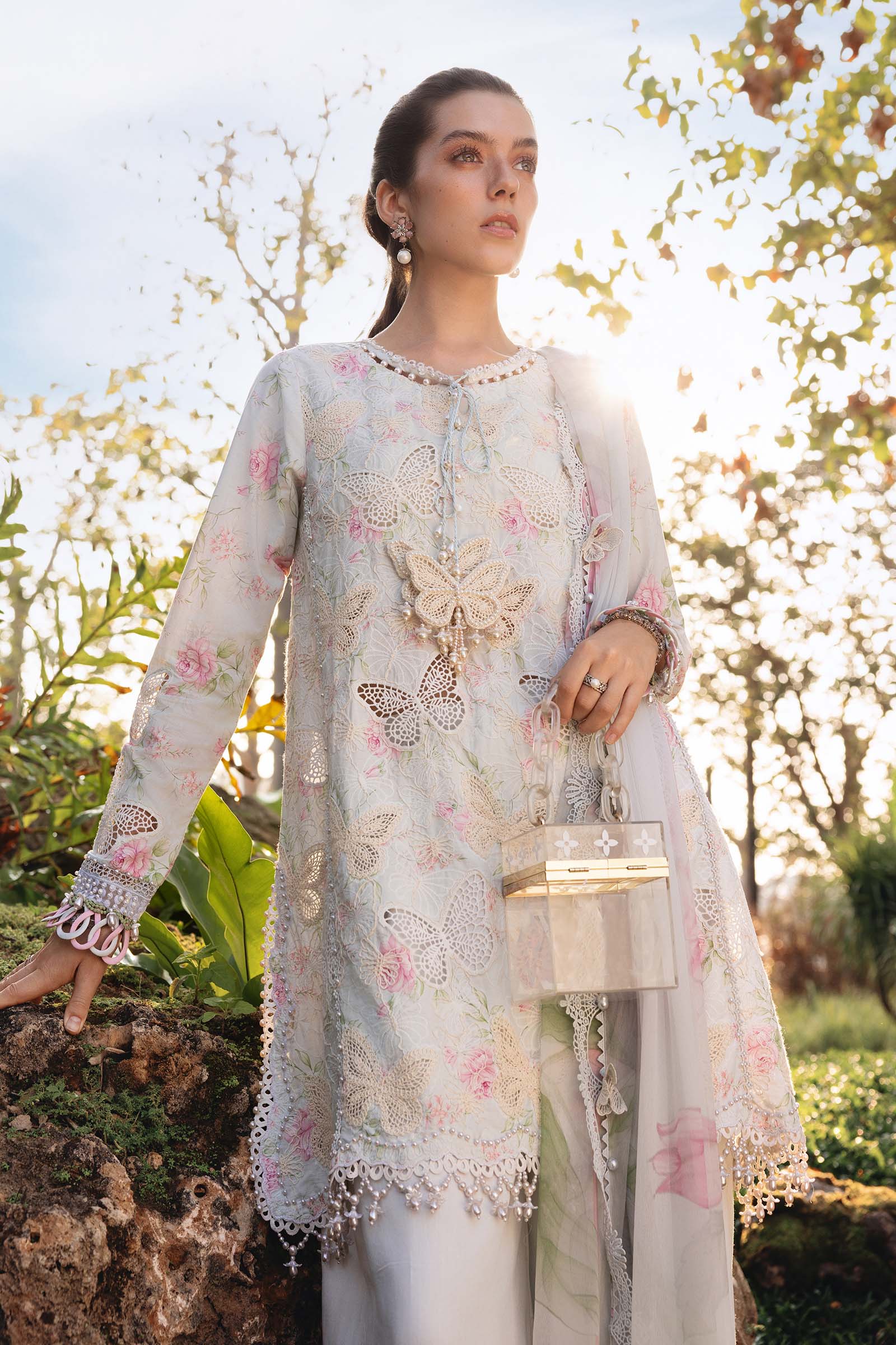 Alternative view of Maria B Grey Luxury Printed Lawn Collection Replica