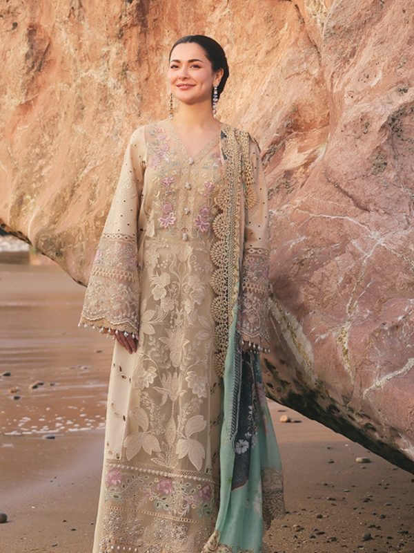 Imrozia Brown Luxury Lawn Collection Replica