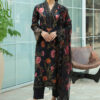 Nureh Jet Black Luxury Printed Lawn Collection Replica