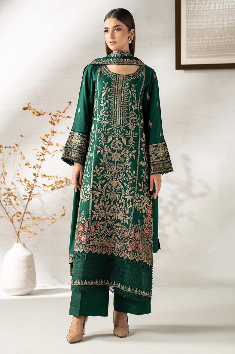 Maria B Bottle Green Luxury Lawn Collection Replica