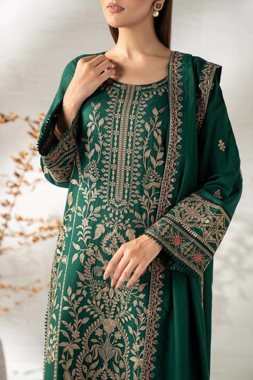 Alternative view of Maria B Bottle Green Luxury Lawn Collection Replica