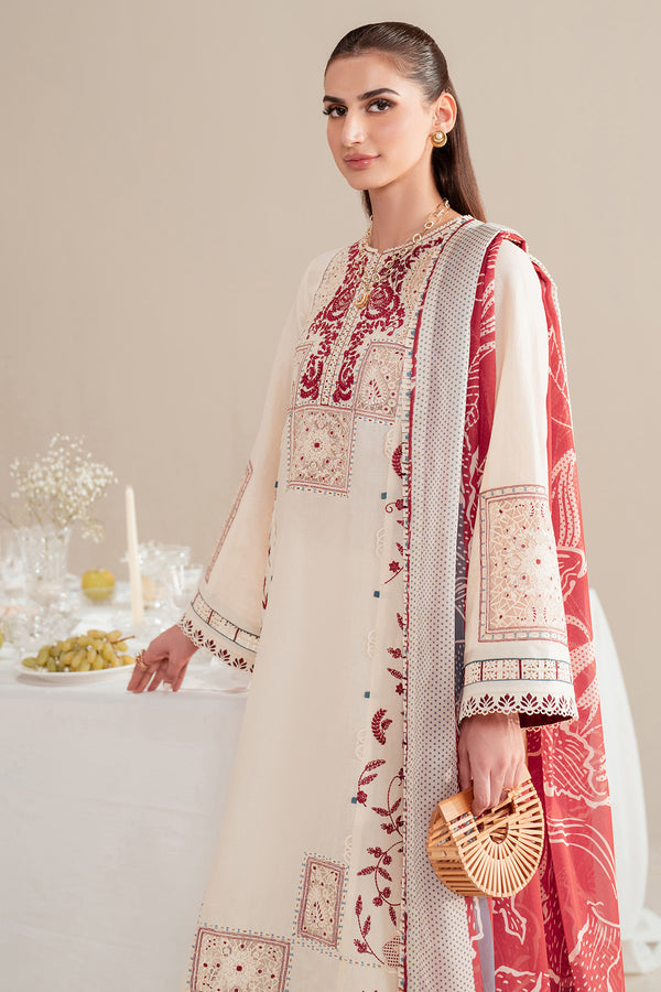 Jazmin Cream Luxury Lawn Collection Replica - Image 3